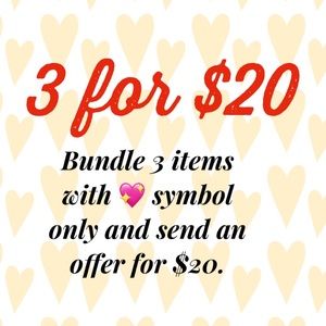 3 for $20 Bundle deal